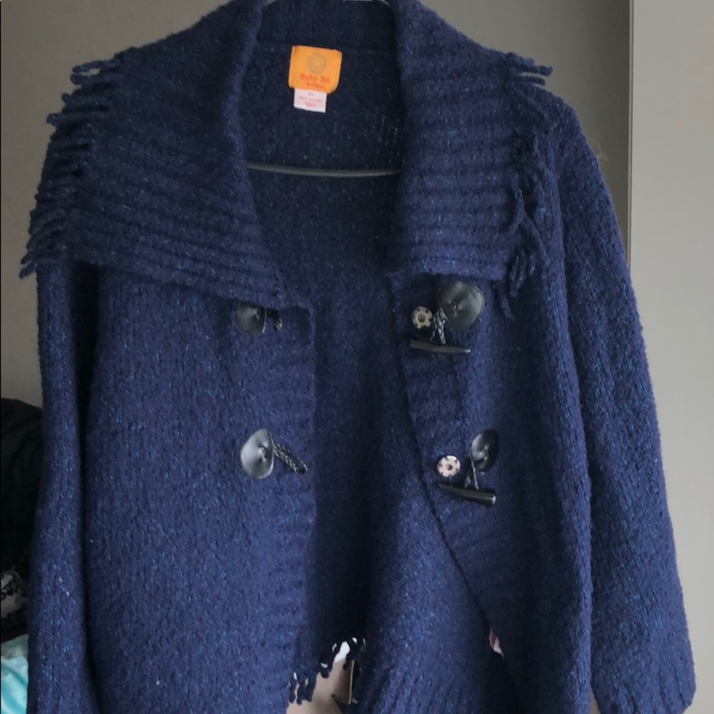Purple-blue sweater